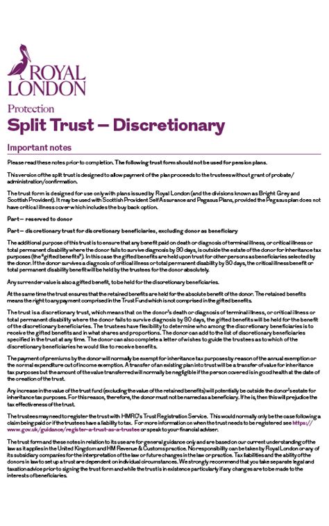 royal london discretionary trust